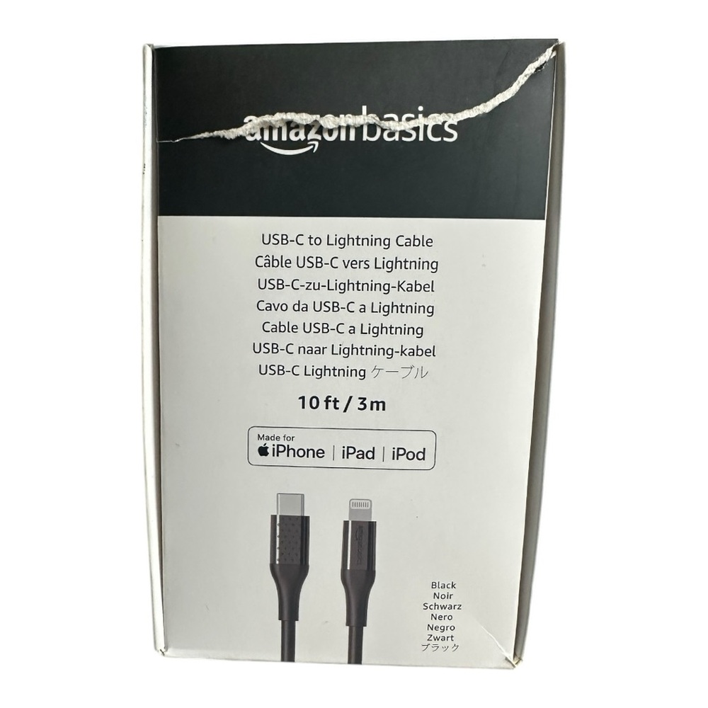 Amazon Basics USB-2.0 Type C to Lightning (MFi Certified) 10ft Charging Cable